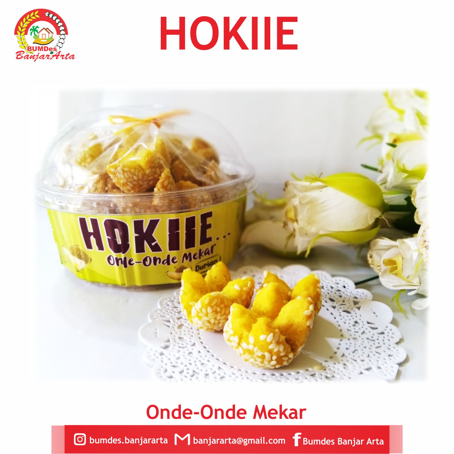 HOKIIE ONDE-ONDE MEKAR (Rasa Durian)